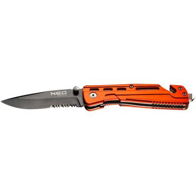 Ніж Neo Tools складаний з фiксатором, з лезом для розрiзання ременiв (63-026) Вінниця - фото 1
