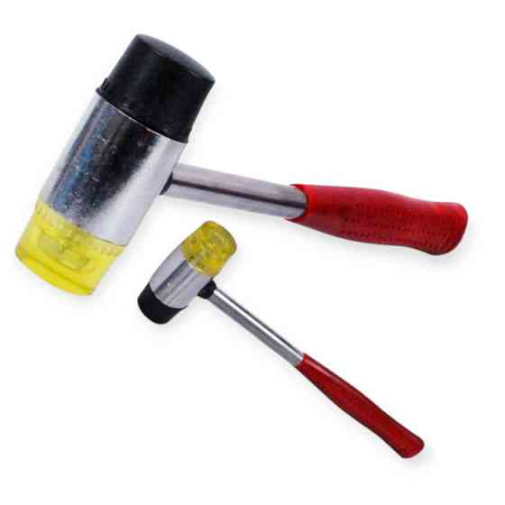 Молоток рихтувальний 35мм з металевою рукояткою, гумовий та поліуретановий змінні бойки Мукачево