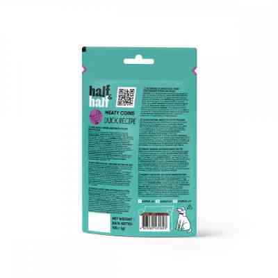 Ласощі для собак Half&amp;Half у формі м'ясних монеток з качкою 100 г (4823082431823) Вінниця