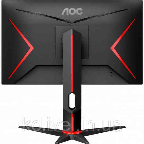 TFT 23.8" AOC Q24G2A/BK, QHD, IPS, 165Hz, 1ms, HDMI, DP, HAS, Pivot, чорний з червоним (Q24G2A/BK) Київ