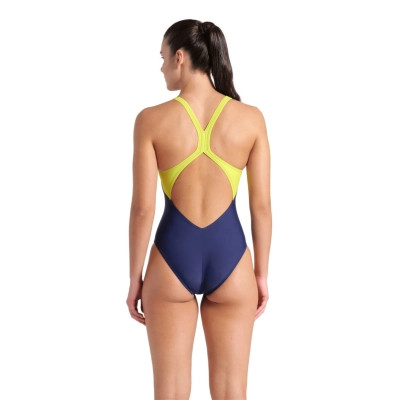 Купальник Arena Breath Swimsuit V Back Lb 008330-760 чорний, жовтий, зелений, синій 36 (3468337422037) Винница - изображение 2