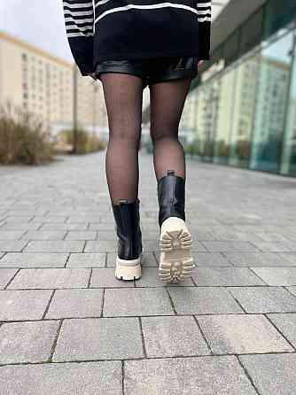 Ditas Жіночі черевики DITAS чорні натуральна шкіра висота 20 см підошва 4/6 см (VS-302N) 38р.39 Коломия