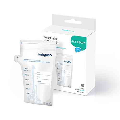 Пакети для зберігання грудного молока Natural Nursing 30 шт. по 180 мл Baby Ono Білий Кривий Ріг