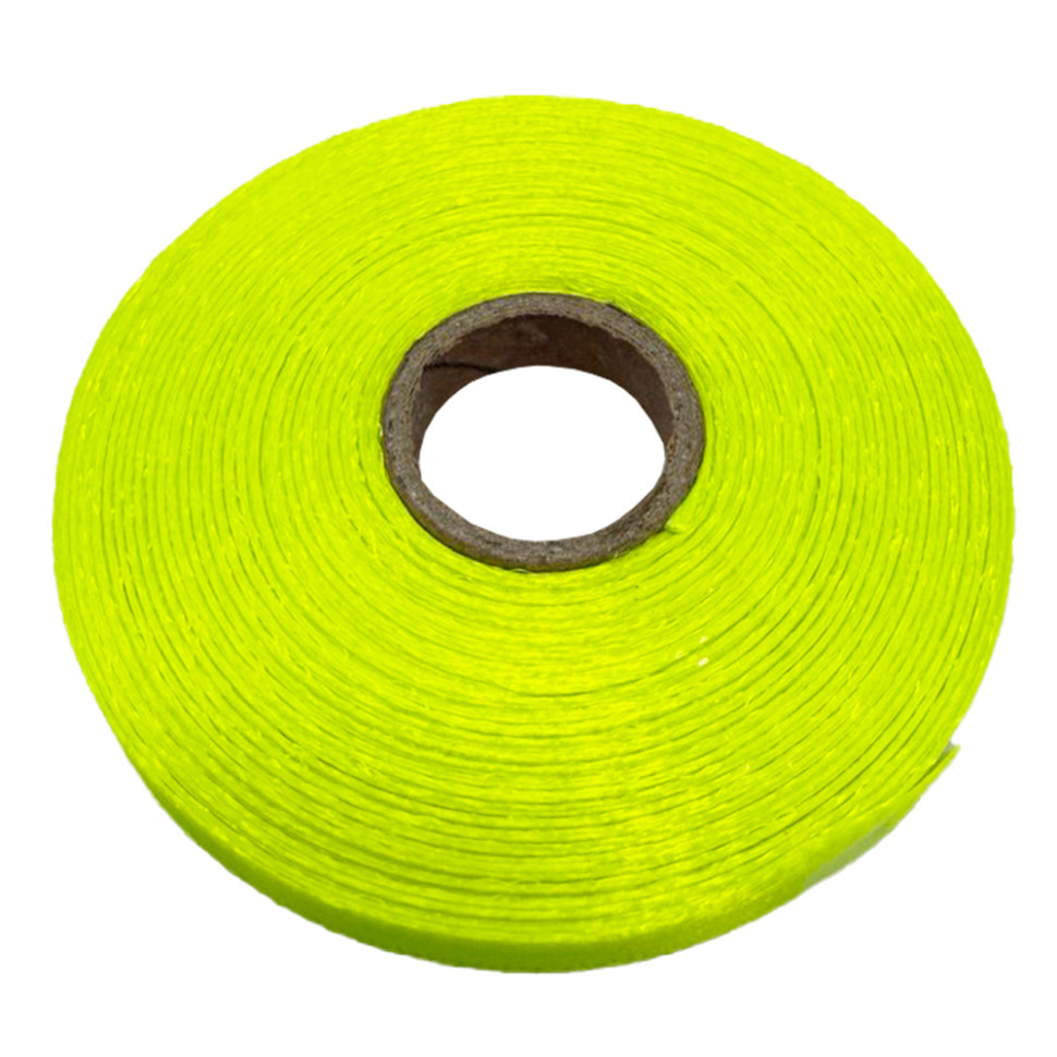 Атласная лента для рукоделия АБ-127, 0,6 см x 23 м, лимонный неон Винница - изображение 1