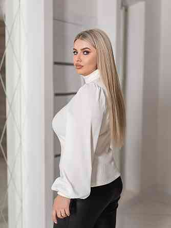 Жіноча елегантна кофта гольф у рубчик "Dazy" | Норма та батал Молочний, 46-48 Київ