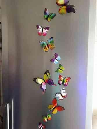 Різнокольорові метелики подвійні - 12шт. Київ