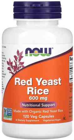 Червоний дріжджовий рис Now Foods Red Yeast Rice 600 мг 120 вег капсул Київ