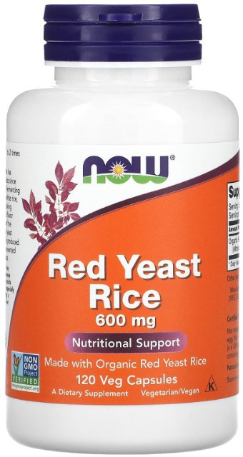Червоний дріжджовий рис Now Foods Red Yeast Rice 600 мг 120 вег капсул Київ - фото 1