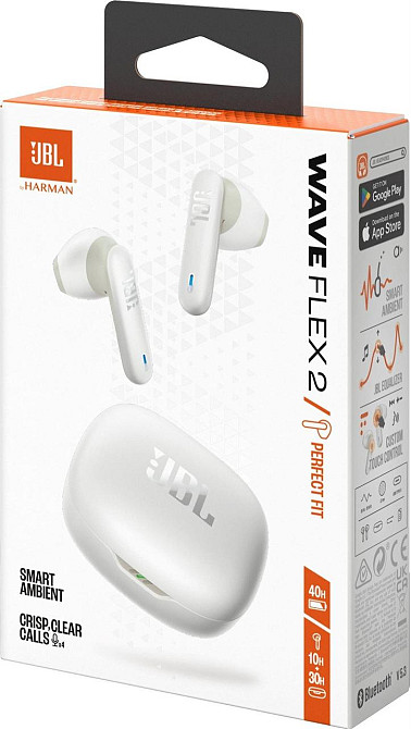 Bluetooth-гарнітура JBL Wave Flex 2 White (JBLWFLEX2WHT) Білий Харків - фото 11