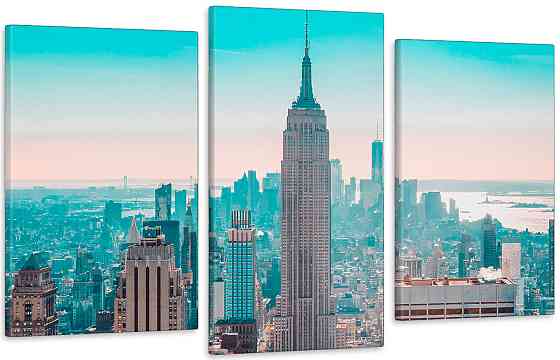 Модульная картина в гостиную / спальню Висоти міста  Art-592_3 100x150 см Киев