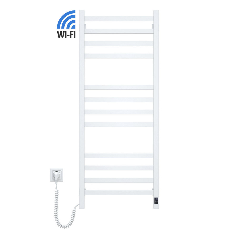 Електрична рушникосушка NAVIN Avangard 480х1200 Sensor з Wi-Fi та таймером, біла, ліва Київ - фото 1