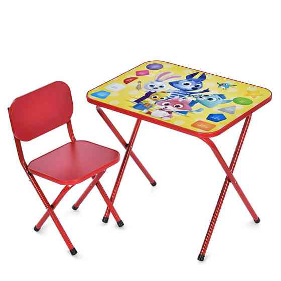 Детский столик складной со стульчиком M 5964-3 красный Винница