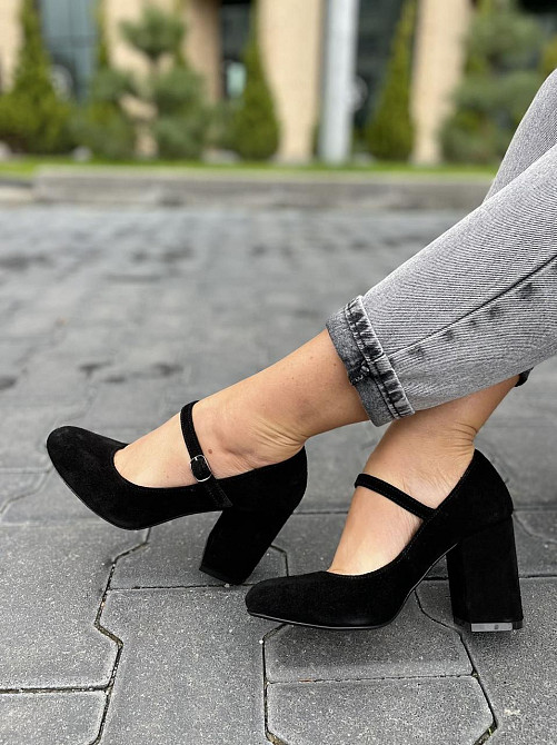 Nivelle Туфлі жіночі NIVELLE чорні натуральна замша каблук 8 см (1765/8029-8052) Коломия - фото 10