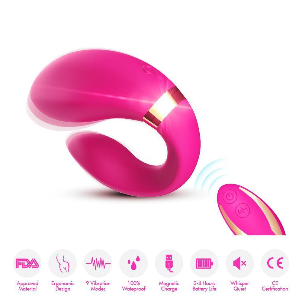 Вібратор для двох Crescent light pink Sex Aura Київ - фото 5