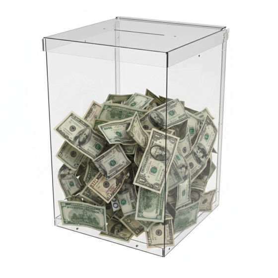 Ящик EKOSTAR без замка для пожертвований и сбора денег 200x200x300. Объем 12 литров Киев