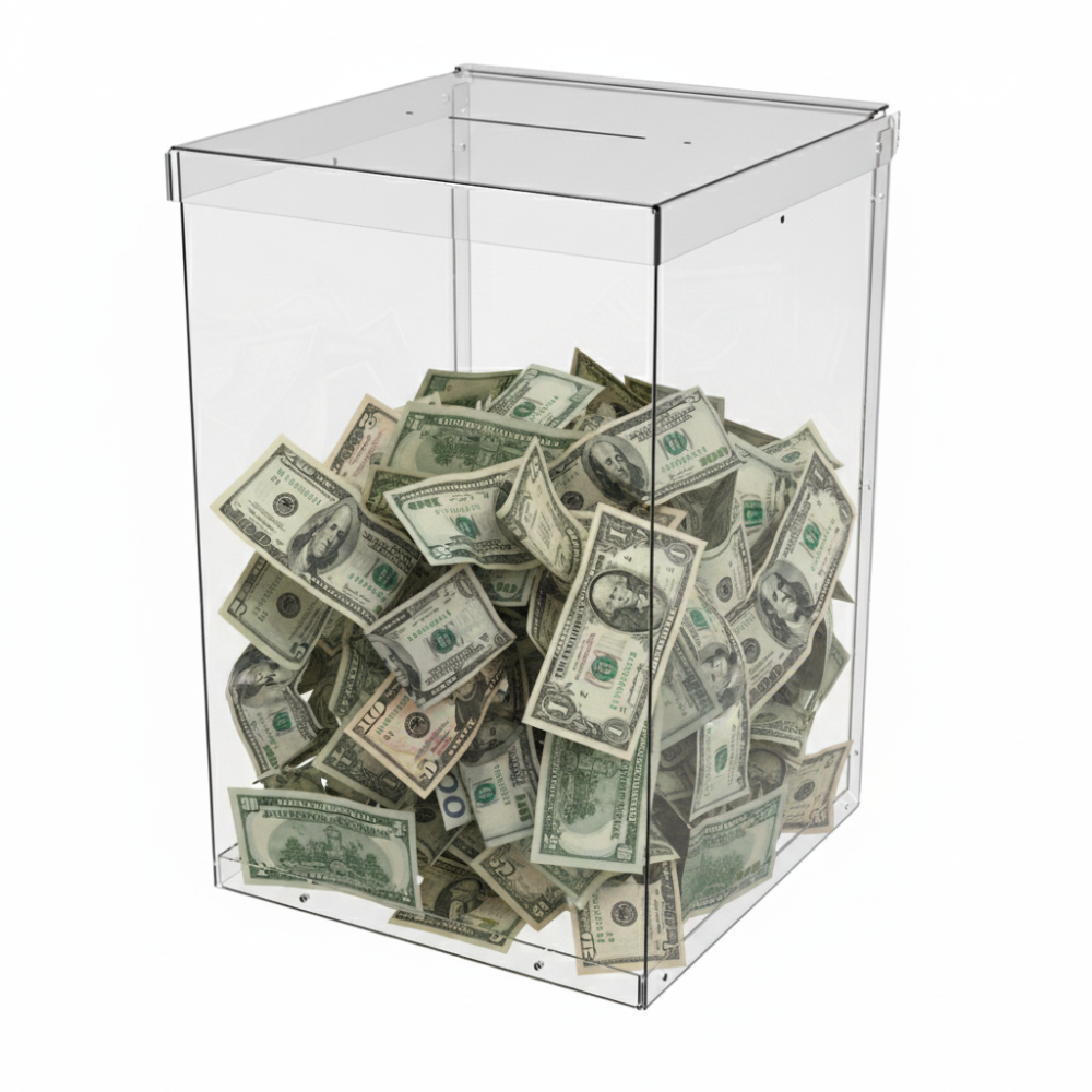 Ящик EKOSTAR без замка для пожертвований и сбора денег 200x200x300. Объем 12 литров Киев - изображение 1