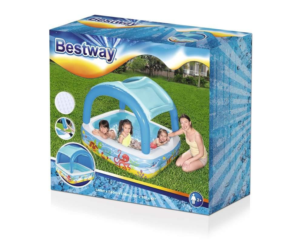 Басейн дитячий надувний BESTWAY зі знімним навісом об'єм 265л Блакитний (52192) Чернигов - изображение 4