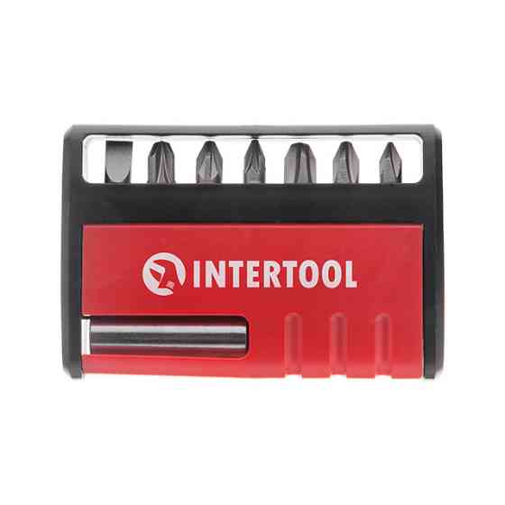 Набор насадок для отвертки с магнитным держателем, 8 ед., Cr-V INTERTOOL VT-0107 Киев