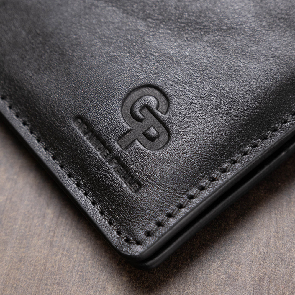 Шкіряне чоловіче глянсове портмоне GRANDE PELLE 11554 Чорний Київ - фото 10