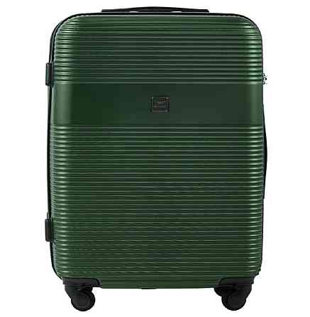 Валіза пластикова WINGS 5398 мала 55 см темно-зелена Київ