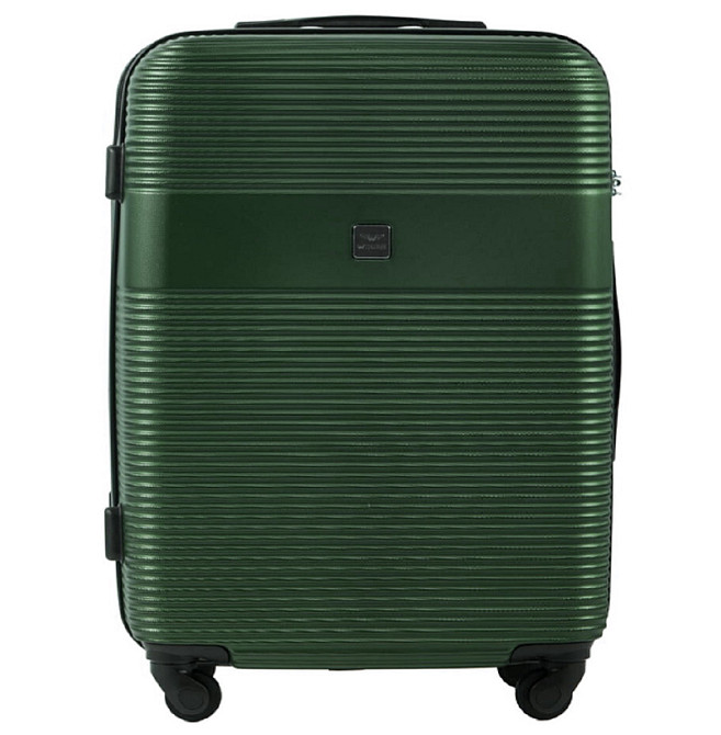 Валіза пластикова WINGS 5398 мала 55 см темно-зелена Київ - фото 2
