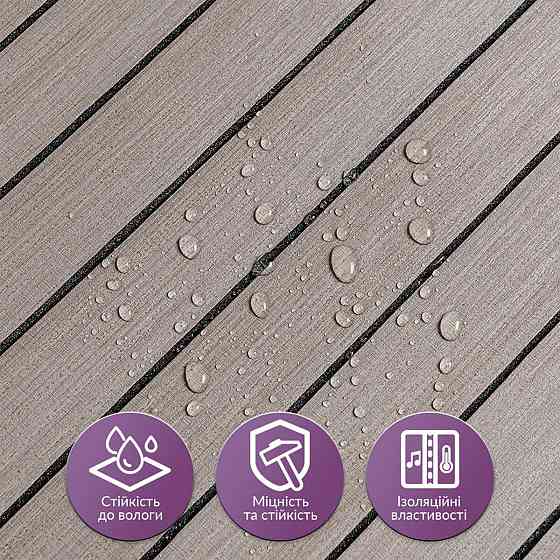 Вінілові самоклеючі 3D рейки Дуб мокко Київ