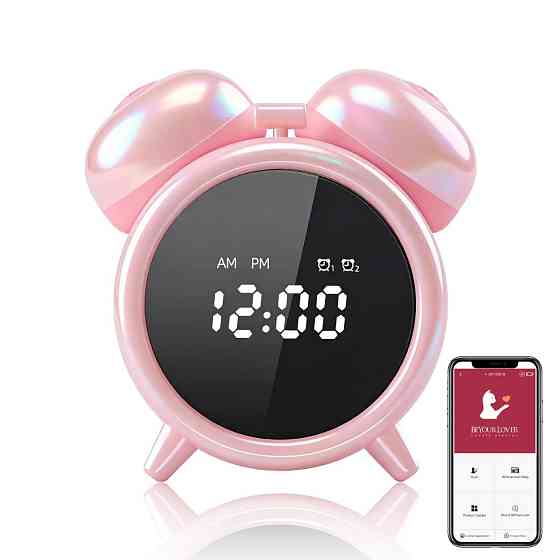 Вибратор-будильник BeYourLover Adult Clock с вакуумом и приложением, розовый Sex Aura Киев