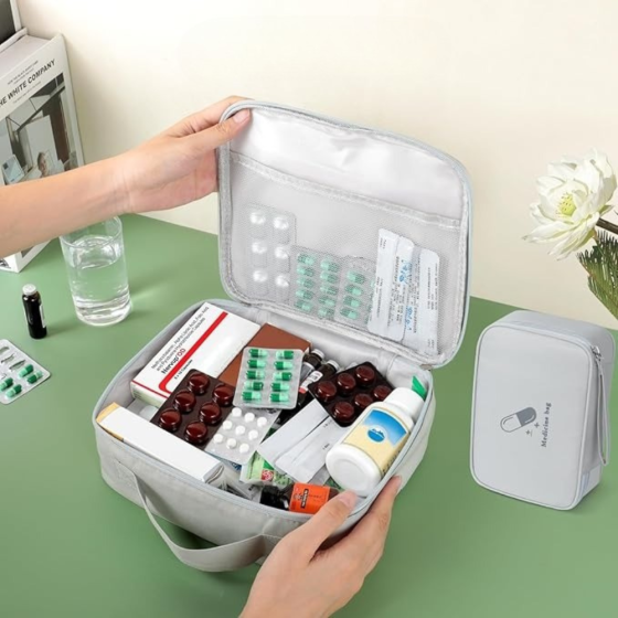 Комплект сумок для медикаментов дорожные органайзеры для путешествий,аптечки для лекарств,серые Каменец-Подольский