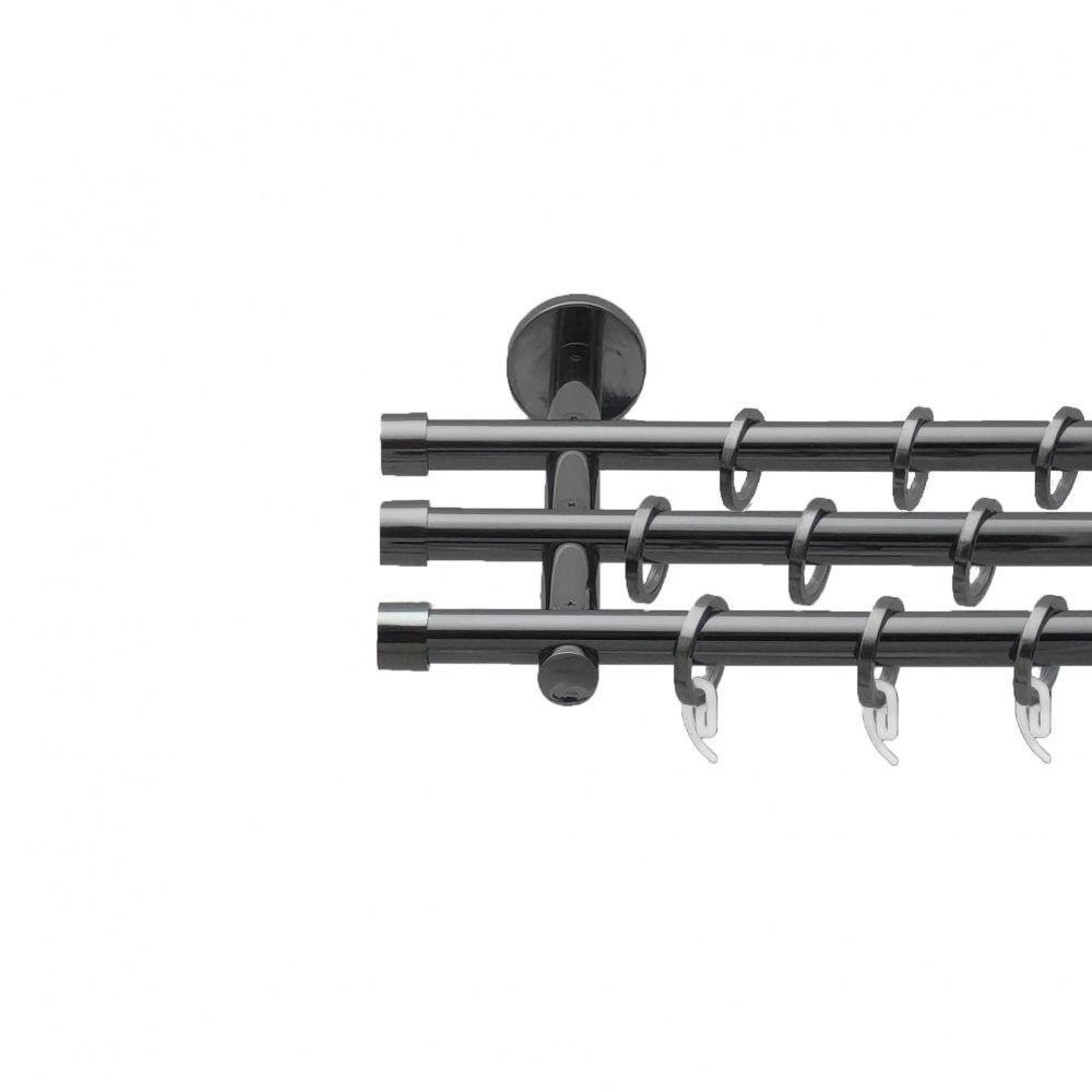 Карниз Orvit Заглушка металевий трирядний циліндр (20 см) гладка труба кільце фасонне металеве  Онікс 16\16\16 Львов - изображение 1