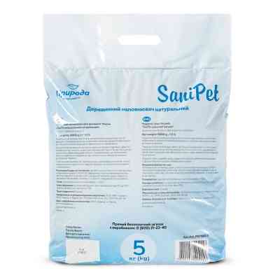Наповнювач для туалету Природа Sani Pet універсальний деревний (натуральний) 5 кг (4820157404157) Вінниця