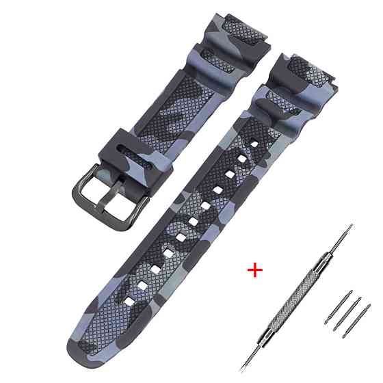 Ремешок для Casio G-Shock AQ-S800/AE-1200 Camo Black BK SBR Киев