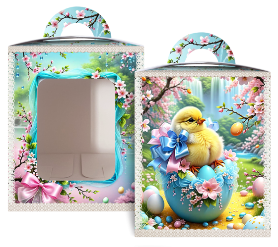 Коробка під великодня Великодня 14 см * 14 см*18,7 см (400 гм) No1 (1 шт.) Харків