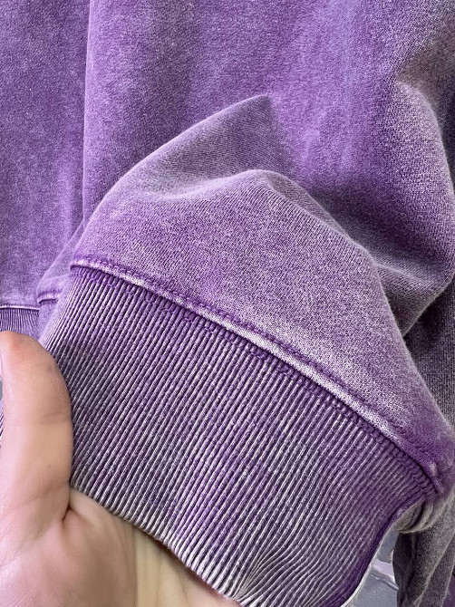 Свитшот женский A-N 25027 оверсайз свободный крой вареный тай-дай средняя длина one size, фиолетовый, one size Киев - изображение 9
