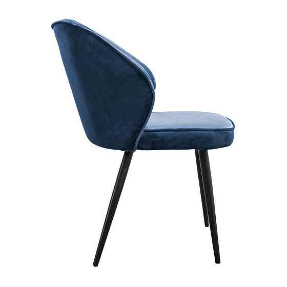 Стілець крісло м'який TommyDesign Beatrice 47 округлі ніжки Синій Київ