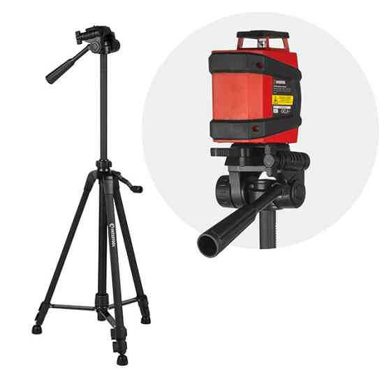 Штатив для лазерного рівня INTERTOOL MT-3059, 1,5 м, різьба 1/4" - стійкий штатив із гідрорівнем Львів