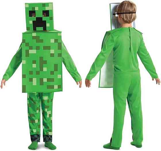 Костюм дитячий Minecraft Creeper з маскою і комбінезоном на 4-6 років, косплей Майнкрафт Кріпер, под Київ