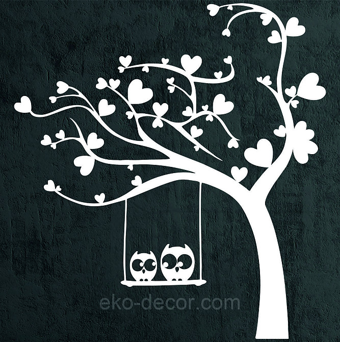Декоративное настенное Панно «Совы на ветке», Декор на стену 110*81 см, Белый Киев - изображение 4
