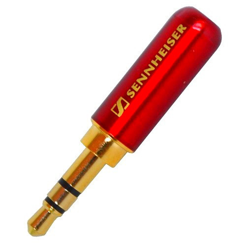 Штекер 3,5 мм стерео "Sennheiser", металевий корпус, червоний Полтава - фото 1