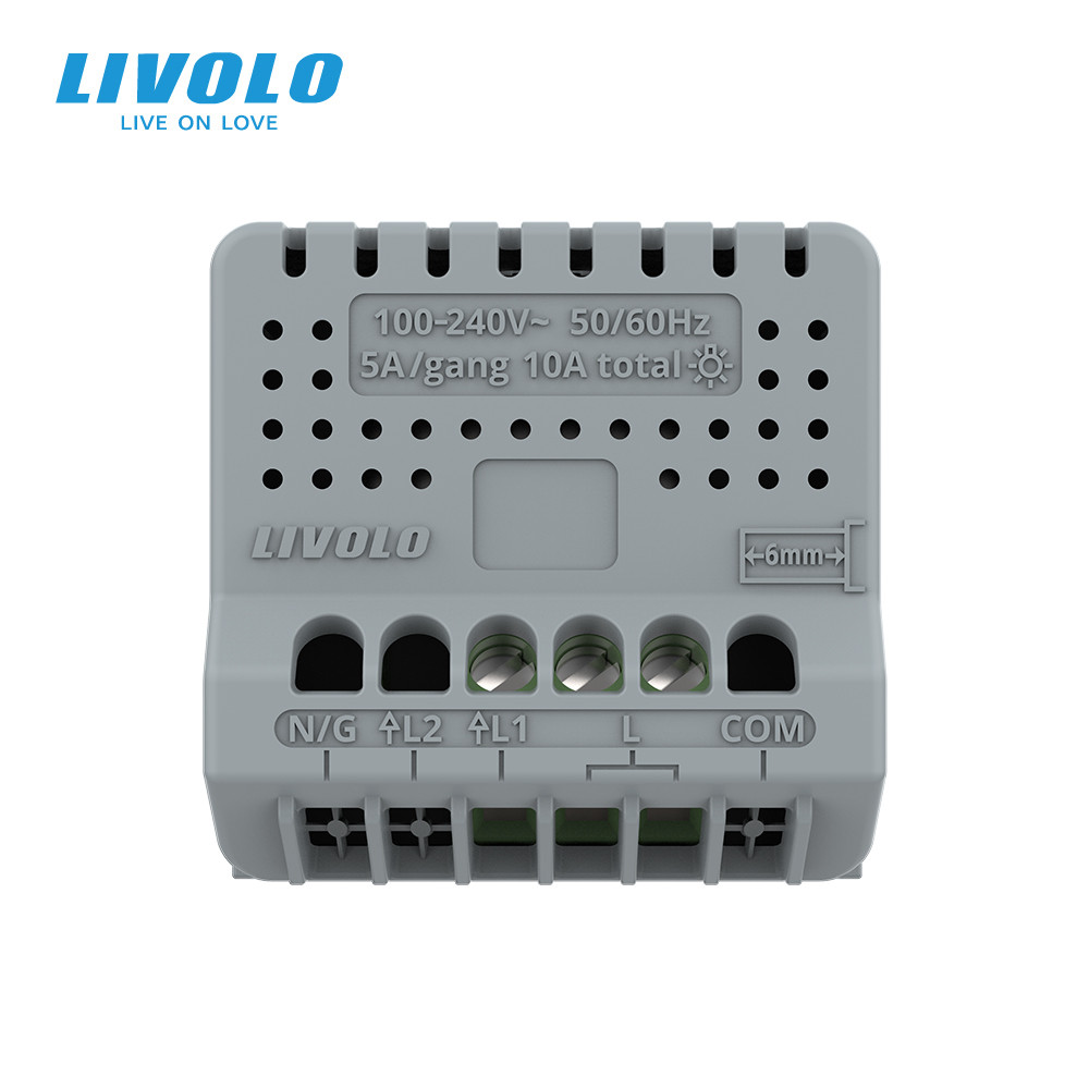 LIVOLO Сенсорний вимикач LIVOLO Sense, золотий, 5А 230В, без нейтралі, модуль без рамки (VL-FC1 Коломия - фото 5