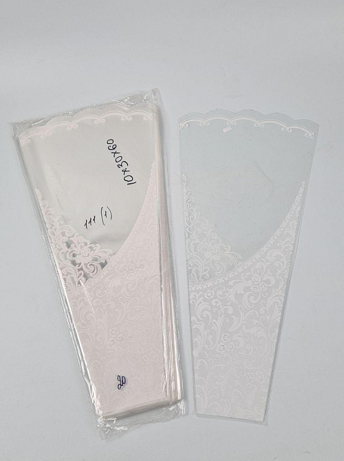 Упаковка конус под цветы h60/10низ/30верх БВ(100 шт) узор 111 (1) (100 шт) Харьков - изображение 1