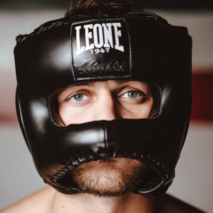 Боксерский шлем с бампером Leone Greatest Black L/XL профессиональная защита для бокса и ММА Киев - изображение 5