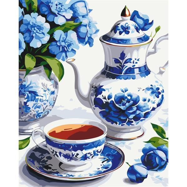 Картина за номерами ArtCraft Натюрморт у блакитних тонах 40х50 см (12040-AC) Харьков - изображение 4