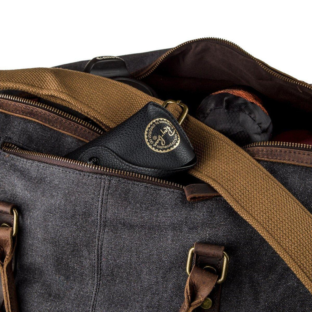 Дорожня сумка canvas Vintage 20130 Чорна Київ - фото 3