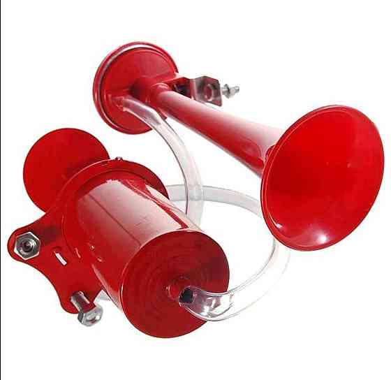 Сигнал- клаксон велосипедный (пневматический, горн, с насосом) (красный) Мукачево