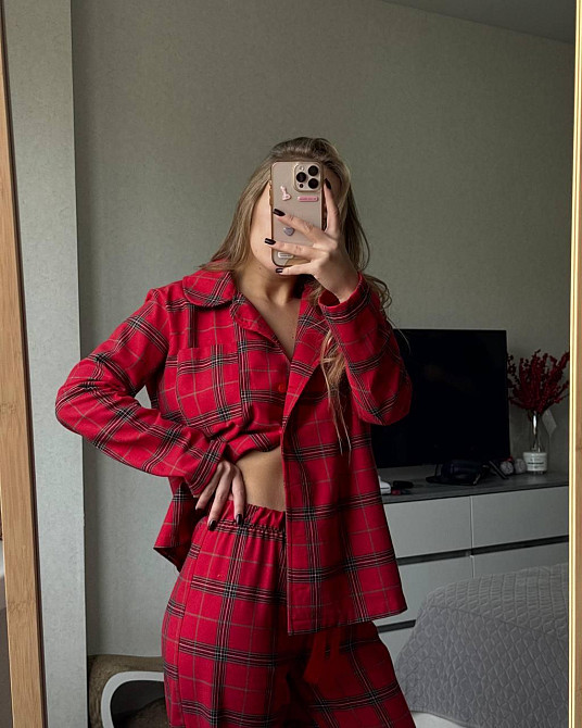 Жіноча затишна домашня піжама в карту байка 48/50 Одеса - фото 8