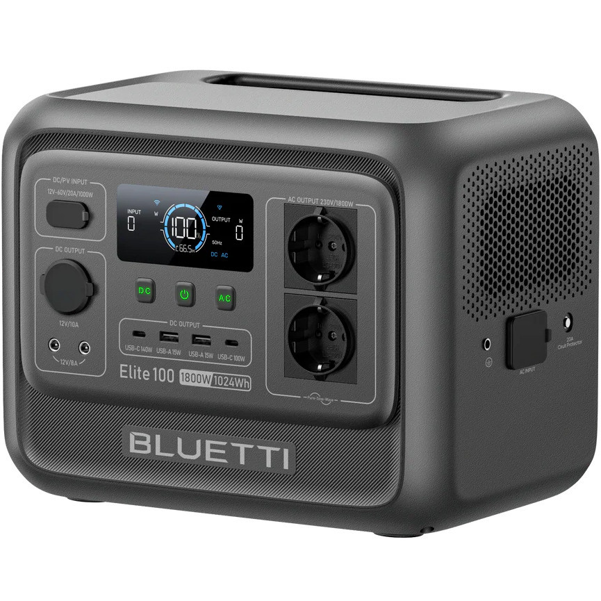 Зарядная станция Bluetti Elite 100 V2 1024Wh 1800W UPS EU Черный Винница - изображение 5