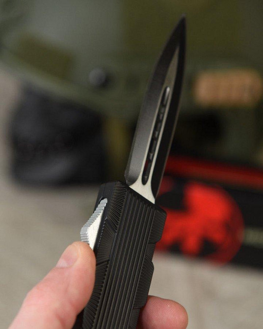 Ніж викидний Microtech чорно сірий ВТ4795 Одеса - фото 10