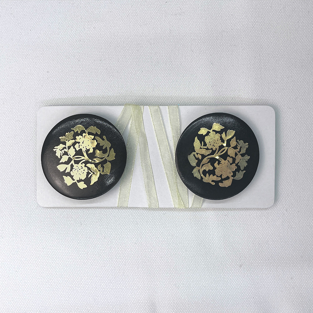 Магніти для штор і гардин Карпати набір 2 шт Чорний з золотистим (81-145) Київ - фото 5