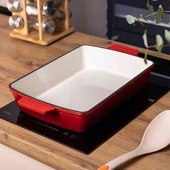 Yongkang Jiaqi Форма для запікання чавунна 39.5х23.5х6 см форма для випічки 3 л Червона HP-1-9R Киев
