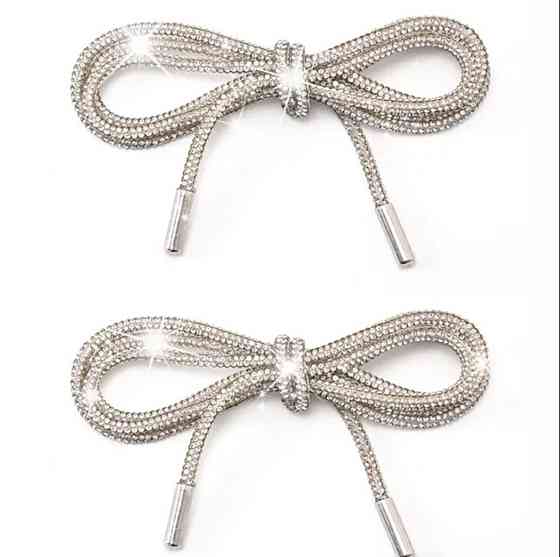 Шнурки зі стразами 2 шт Кольорові 120 см Сміла